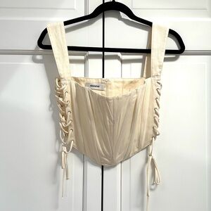 Danielle Guizio Canvas Corset Top